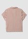 Multicolour striped pure viscose short-sleeve oversized shirt_6