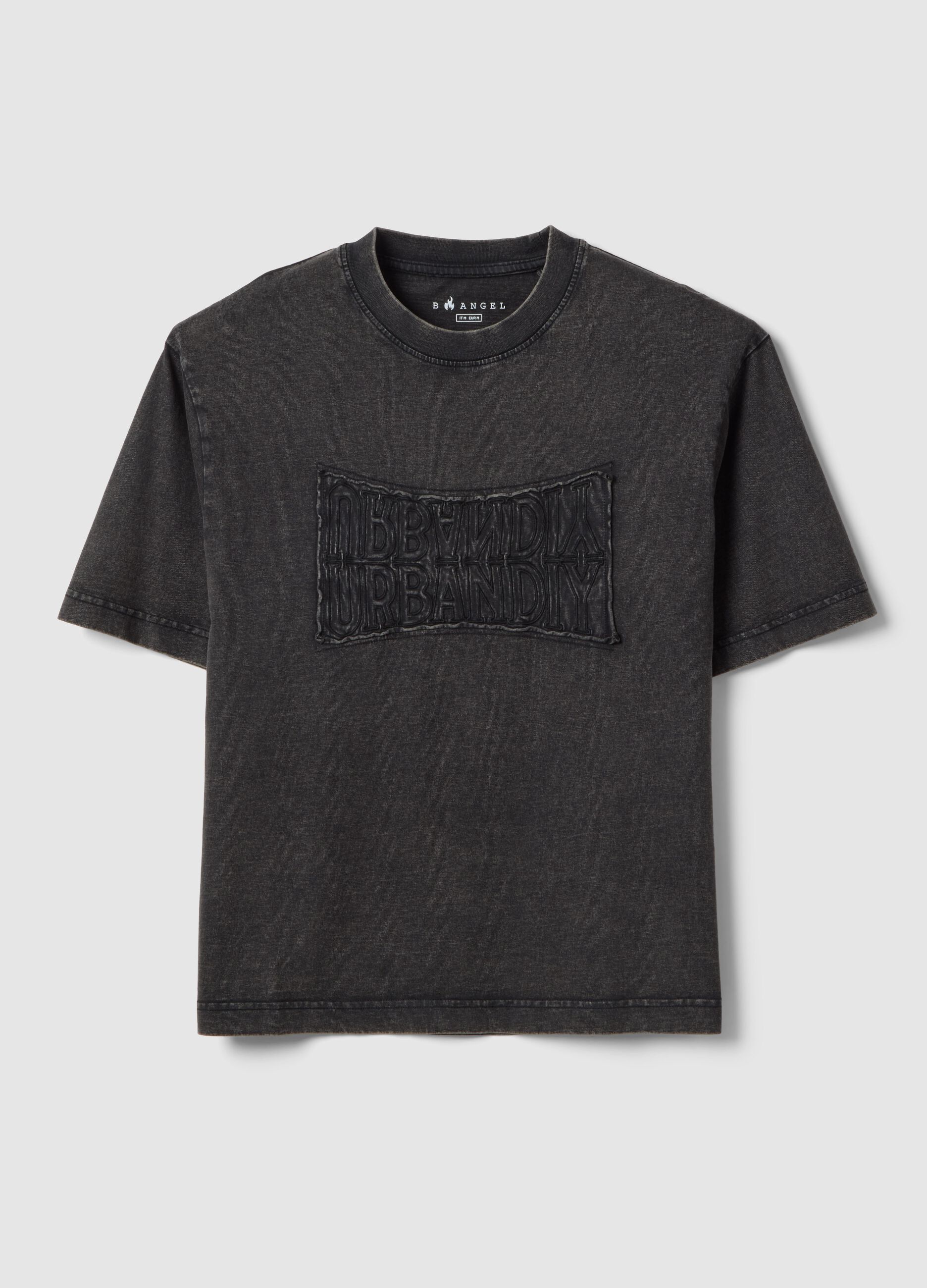 Black pure cotton regular fit top with buttons