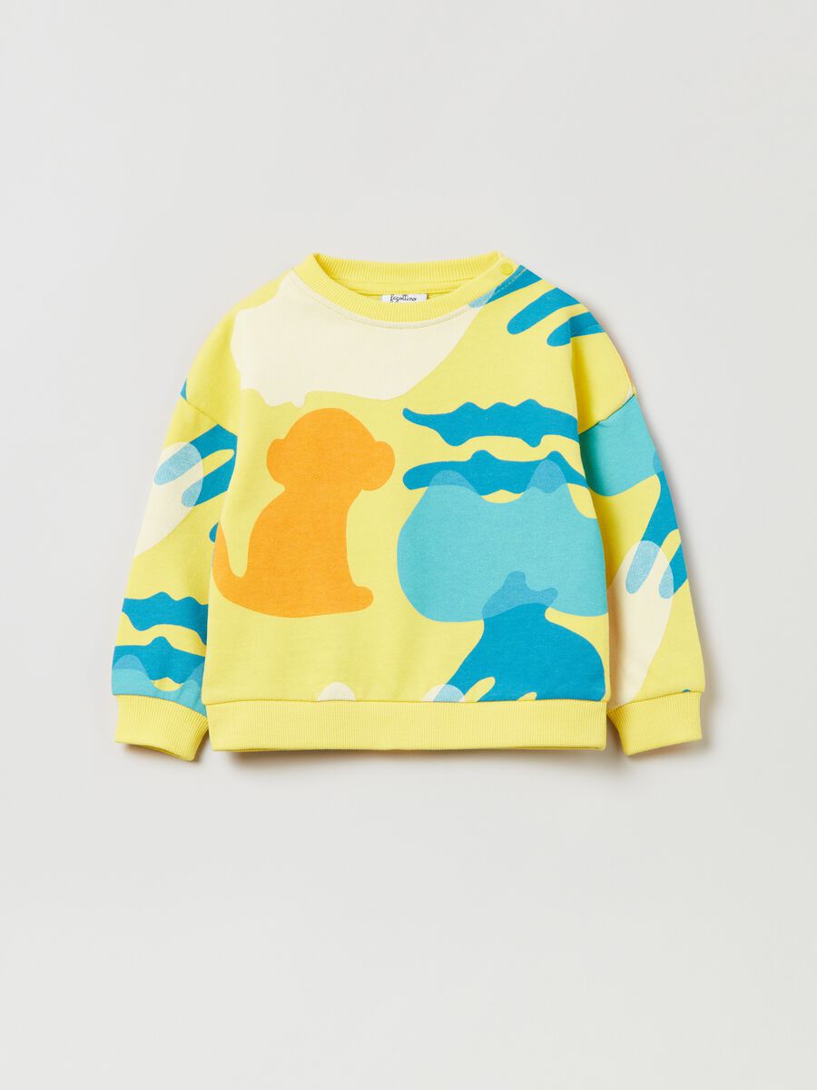 Lightweight sweatshirt with animal print._0
