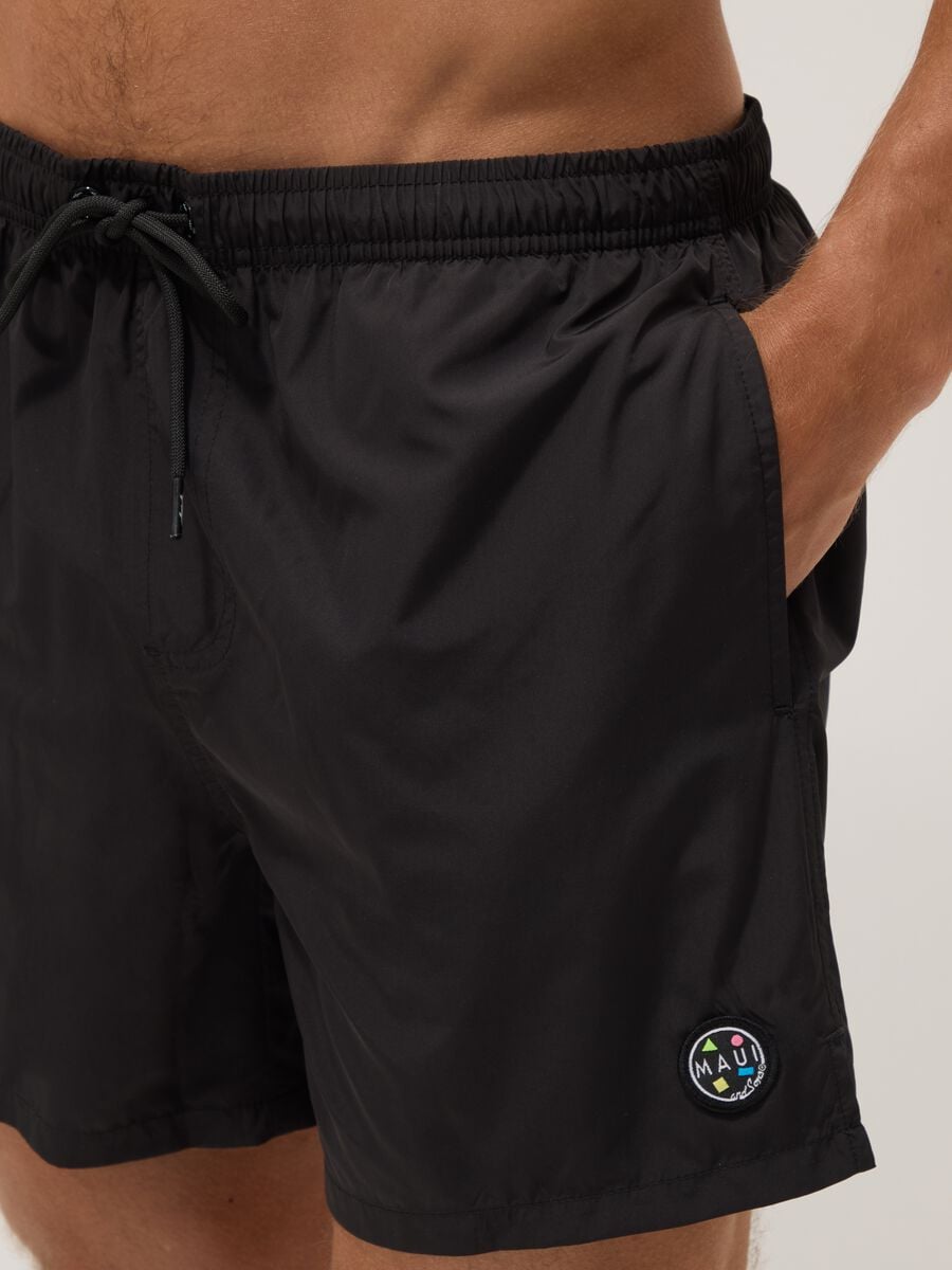Ba&ntilde;ador tipo b&oacute;xer negro con cintura el&aacute;stica_4