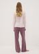 Mauve purple organic cotton crew-neck pyjamas_3