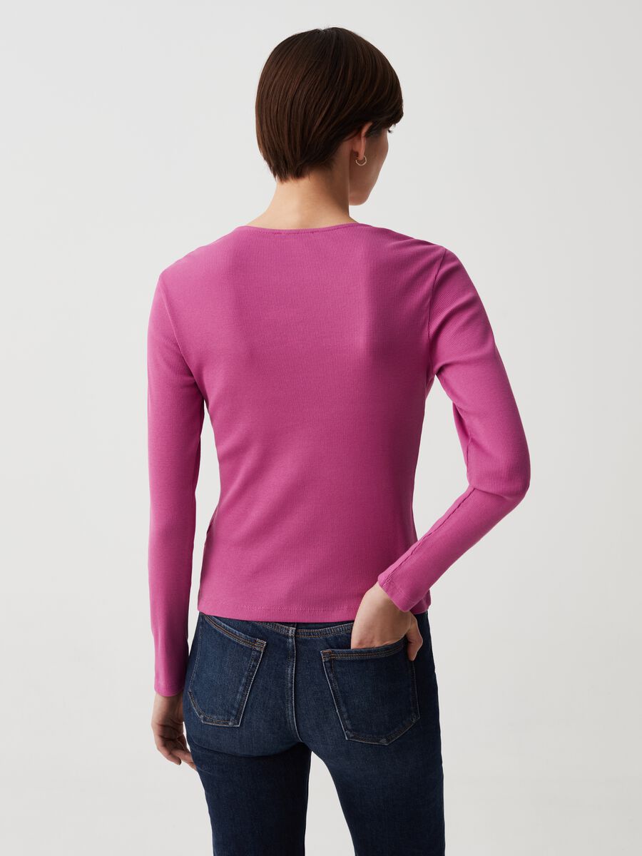 Long-sleeved T-shirt with knot_2