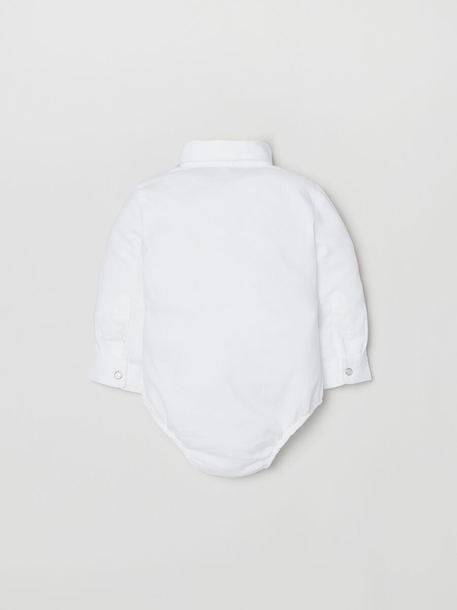 Cotton bodysuit shirt with braces_1
