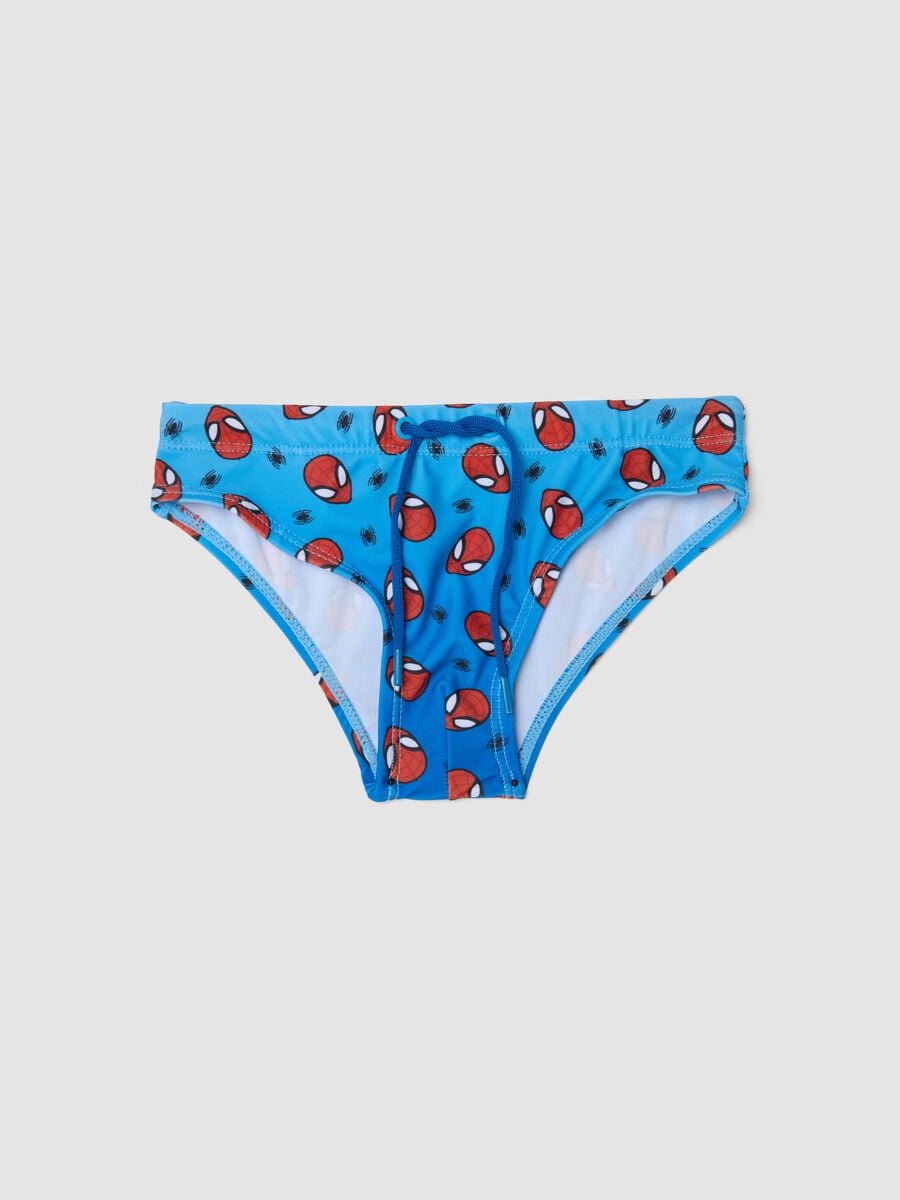 Slip mare azzurro in tessuto elasticizzato per bambino_0