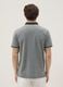 Grey pure cotton polo shirt with classic collar_2