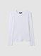 White long-sleeved pure cotton T-shirt_4