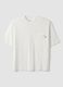 T-shirt branca em algod&atilde;o puro com gola redonda e bolso, corte boxy_4