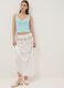 White maxi skirt in pure viscose_0