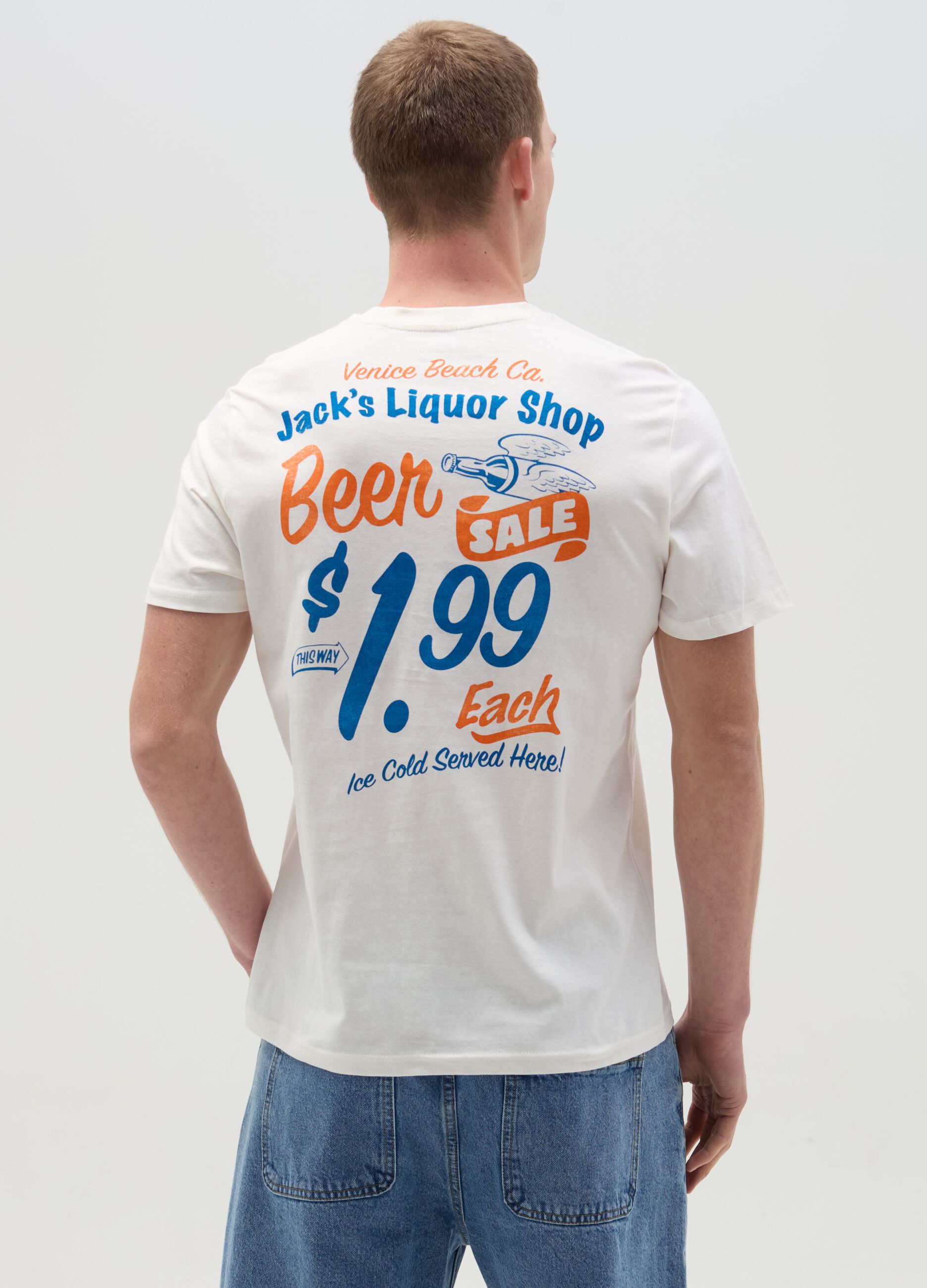 T-shirt with Venice Beach Liquor Shop print
