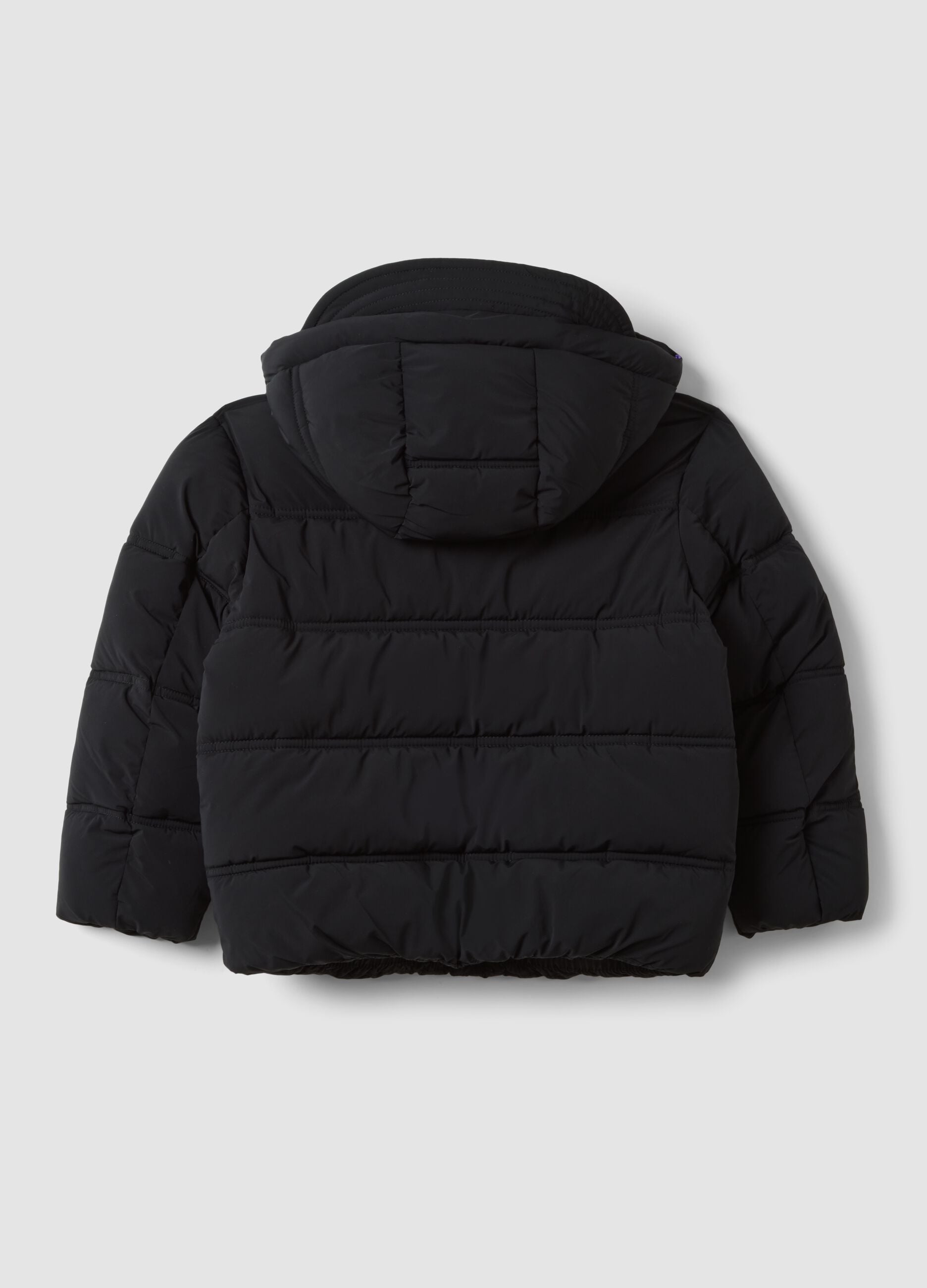 Schwarze Steppjacke aus Stretchmaterial