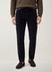 Blue regular-fit stretch cotton cord chino trousers_1