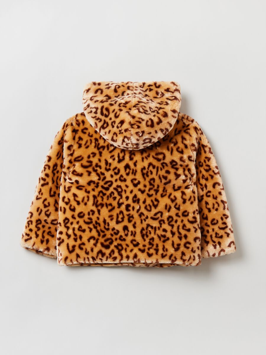 Faux fur coat with animal print_4