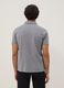 Grey short-sleeved polo shirt in pure cotton_3