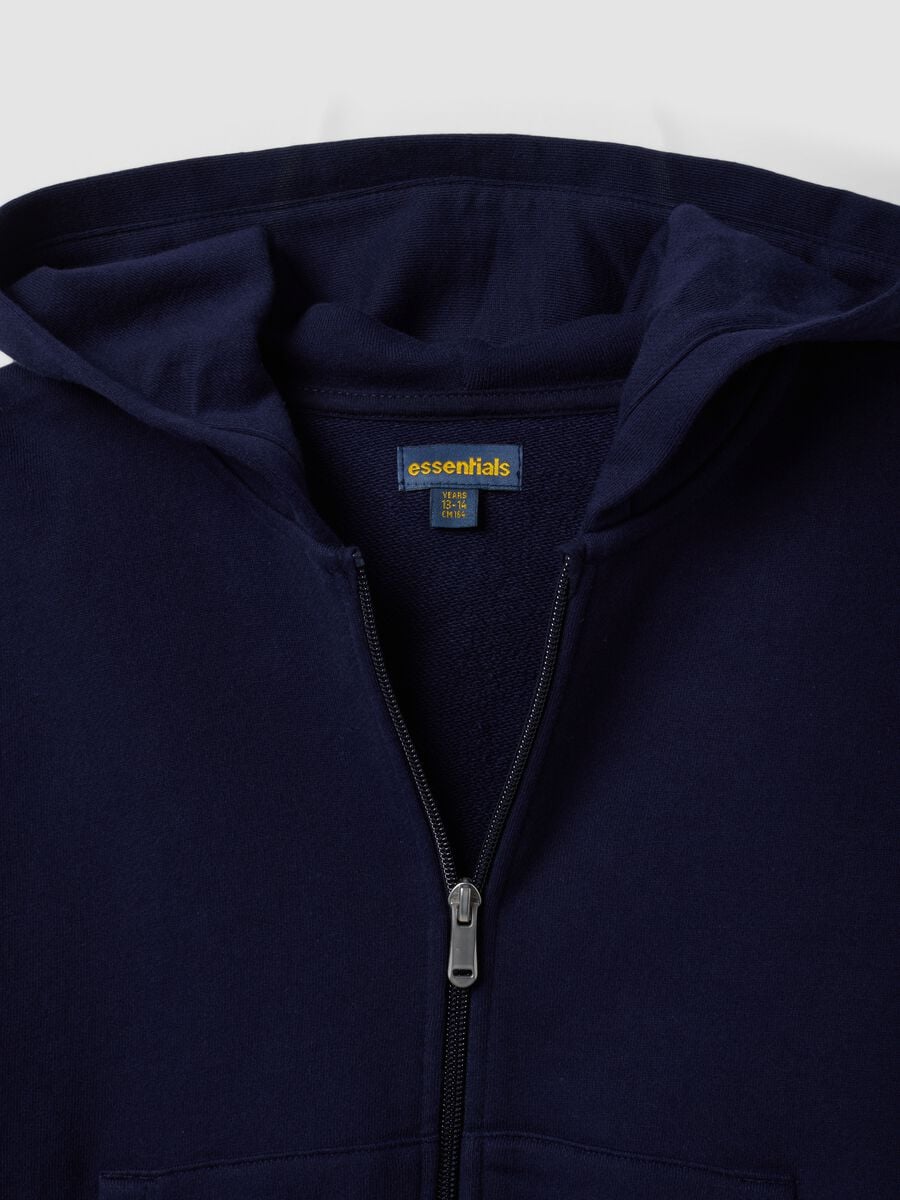 Blue organic cotton hooded sweatshirt_2