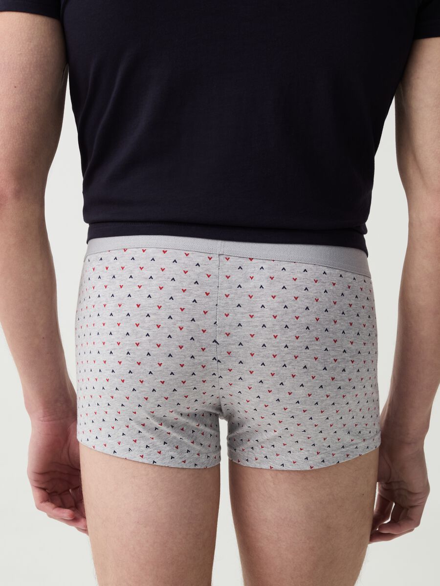 Three-pack boxer shorts with pattern in stretch organic cotton_2