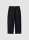 Blue stretch cotton trousers with elasticated waistband_4