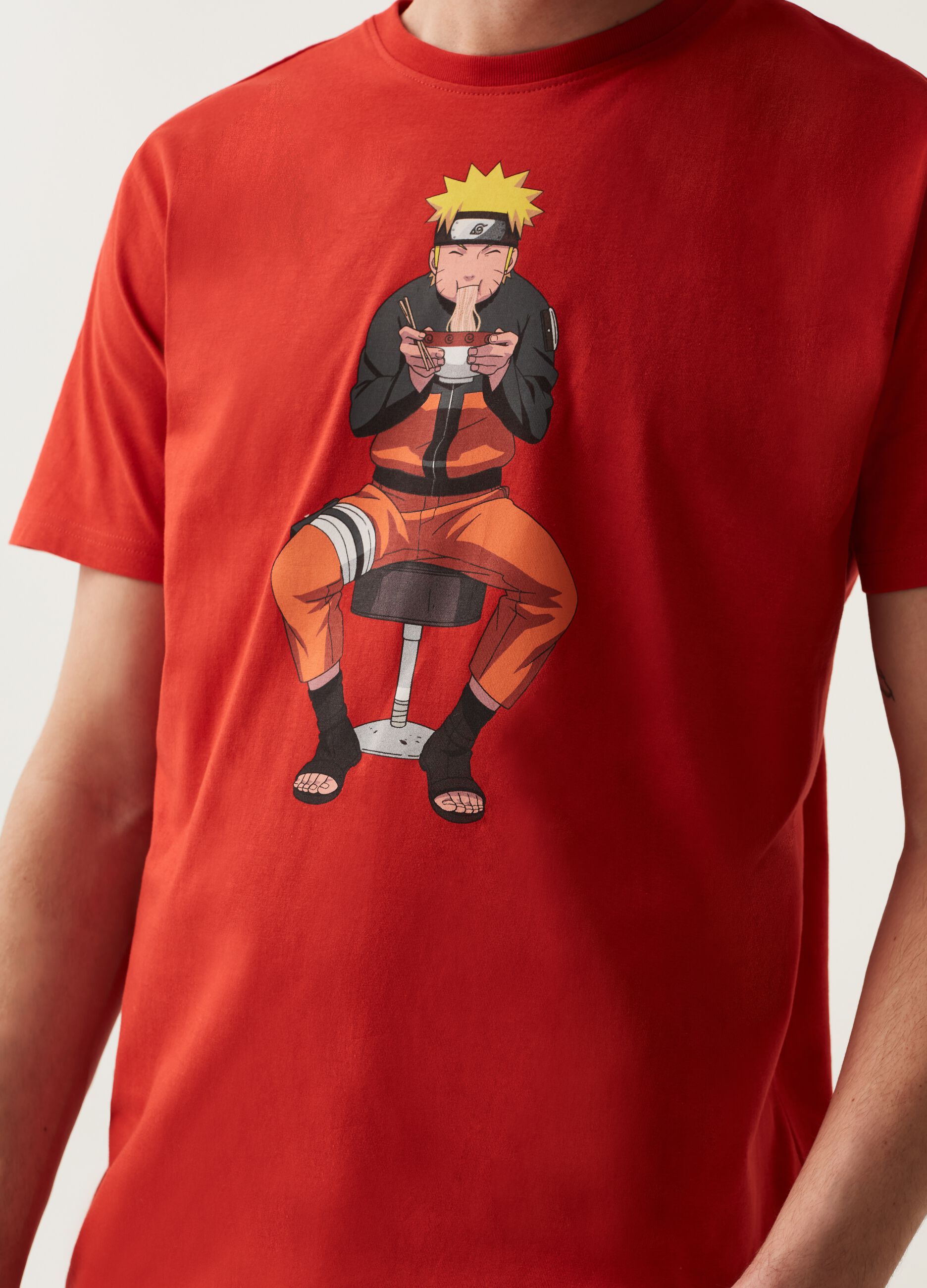 Camiseta de algodón con estampado Naruto