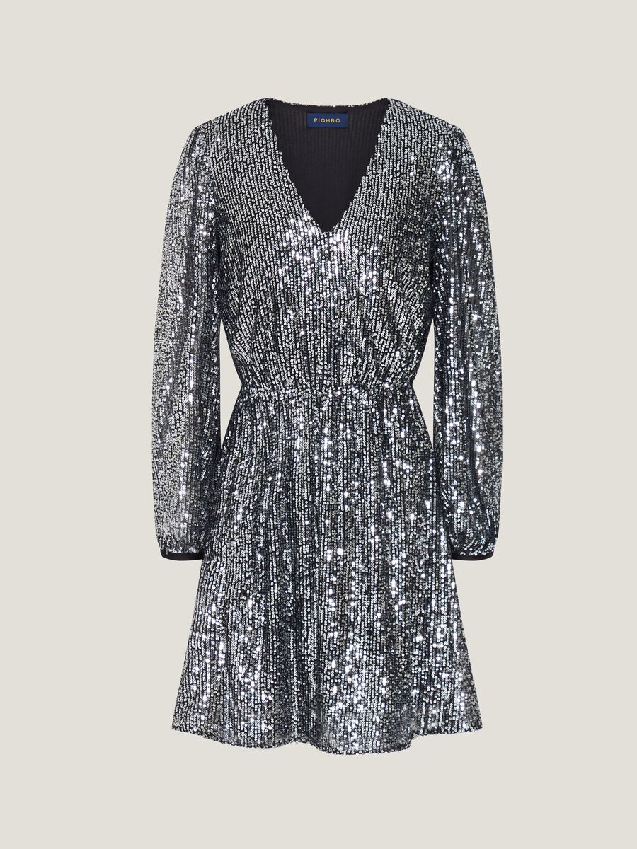 Short dress with all-over sequins_4