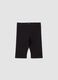 Girls&rsquo; black skinny cycling shorts in stretch cotton_0