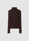 Brauner Rollkragenpullover aus Viskosemix mit Rippstrick_2