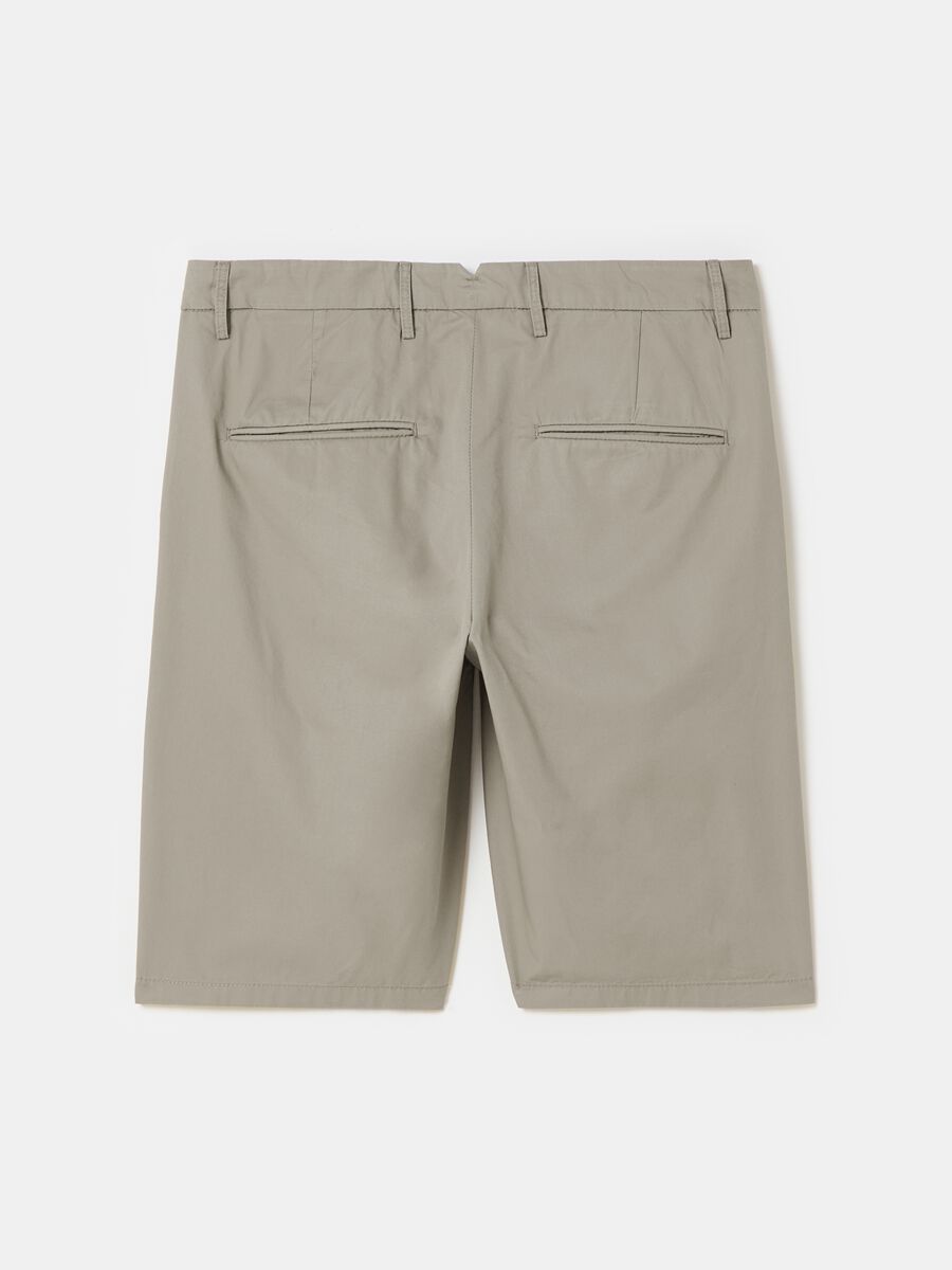 Stretch cotton chino Bermuda shorts_4