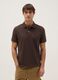 Polo in puro cotone marrone regular fit_1