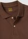 Brown pure cotton piqu&eacute; polo with classic collar, regular fit_6