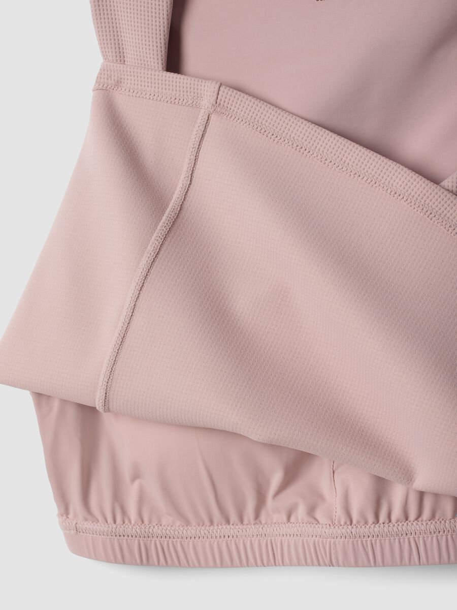 Pink cropped top in stretch fabric_7