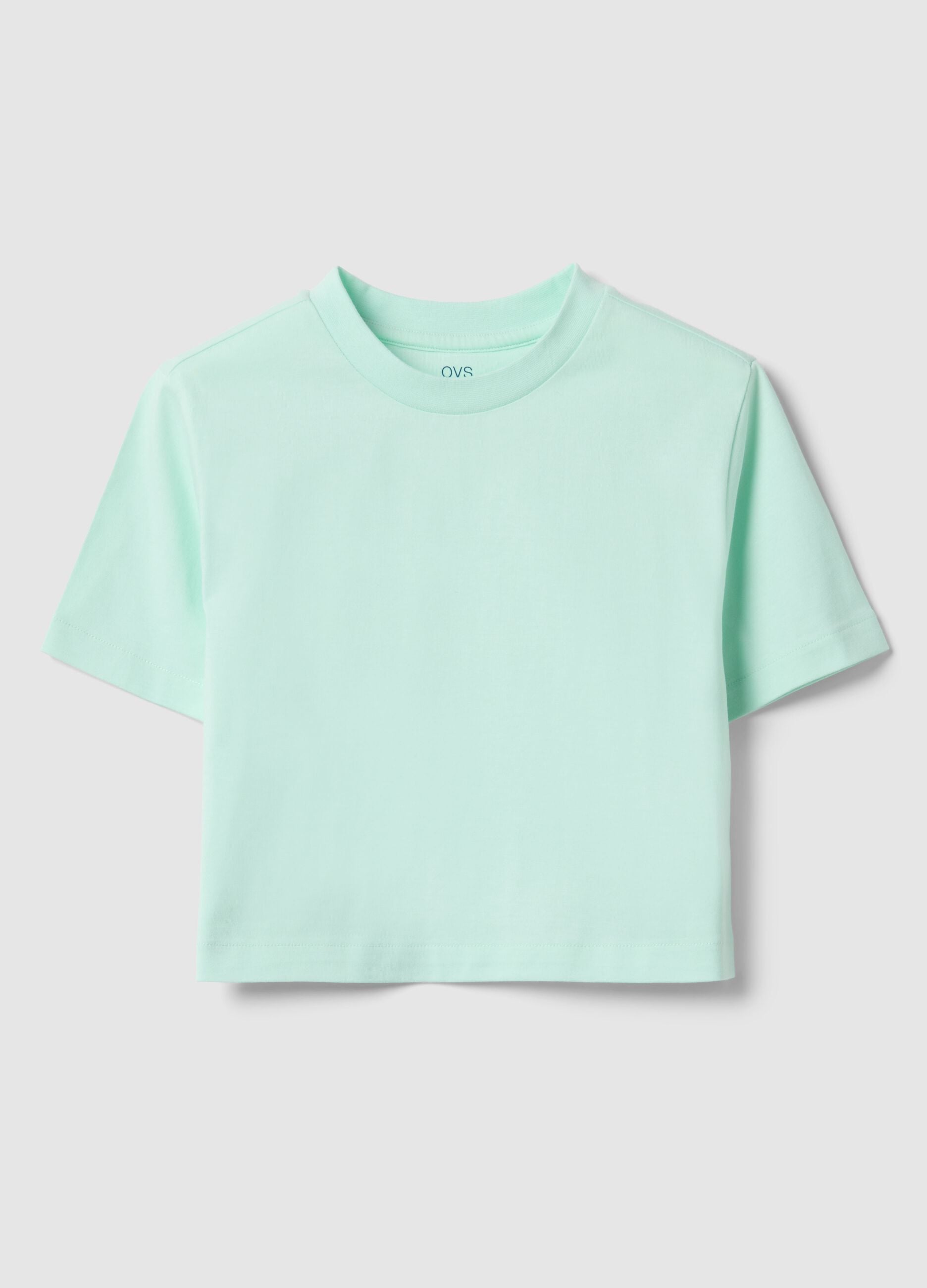 Girls' Green Boxy Fit Pure Cotton T-shirt