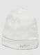 Cappello bianco in puro cotone organico per neonati_1