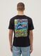 Black pure cotton relaxed-fit T-shirt with print_2