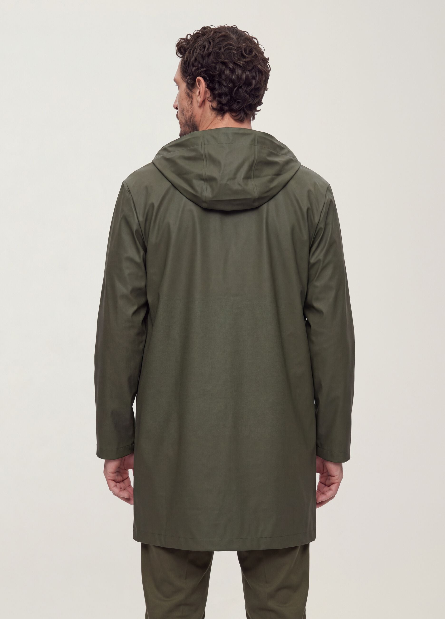 Imperme&aacute;vel verde regular fit com fecho