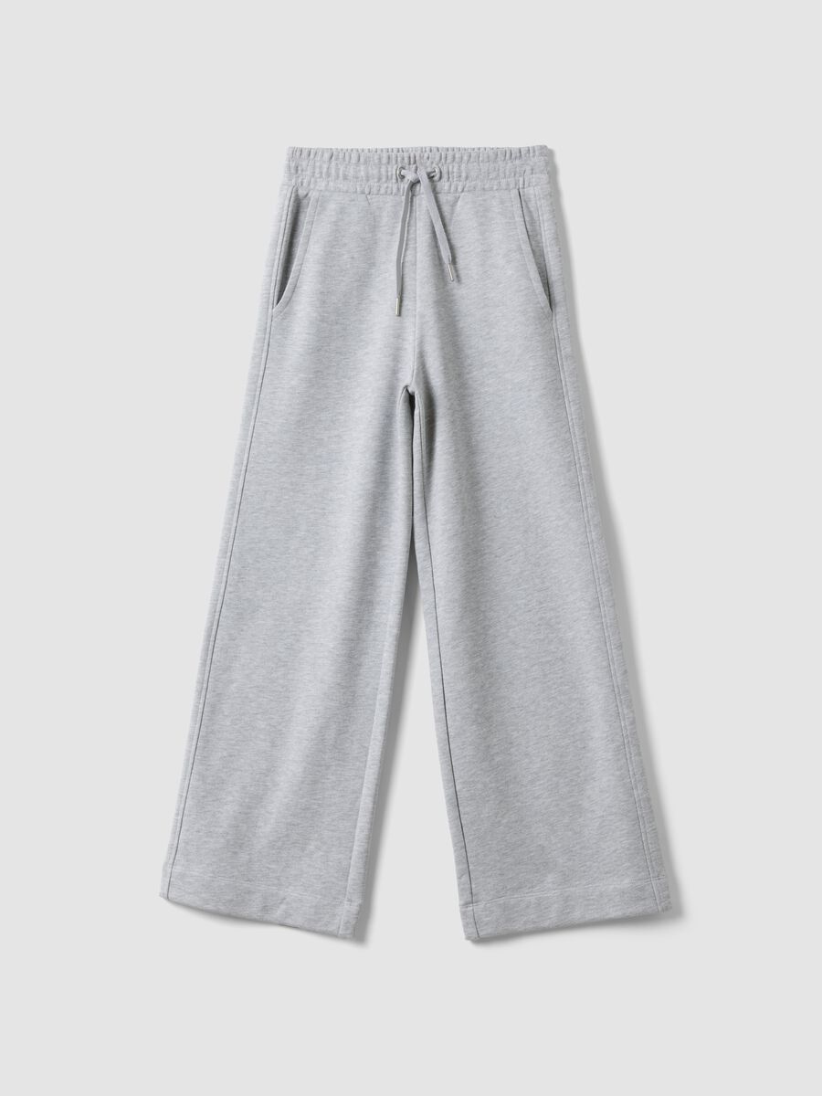 Girls&rsquo; grey culotte trousers in pure organic cotton_4