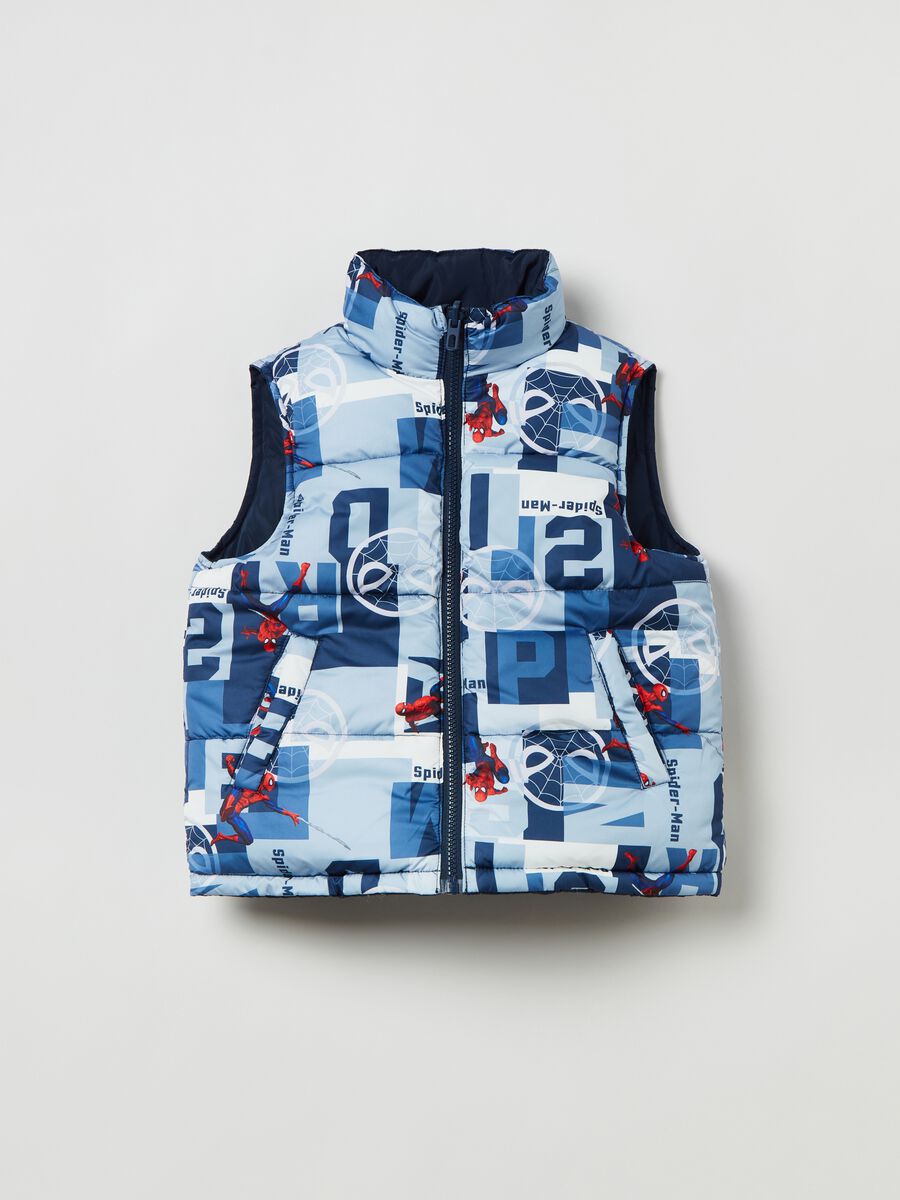Reversible gilet with Spider-Man print_1
