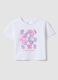 Girls' white pure cotton T-shirt regular fit with print_0