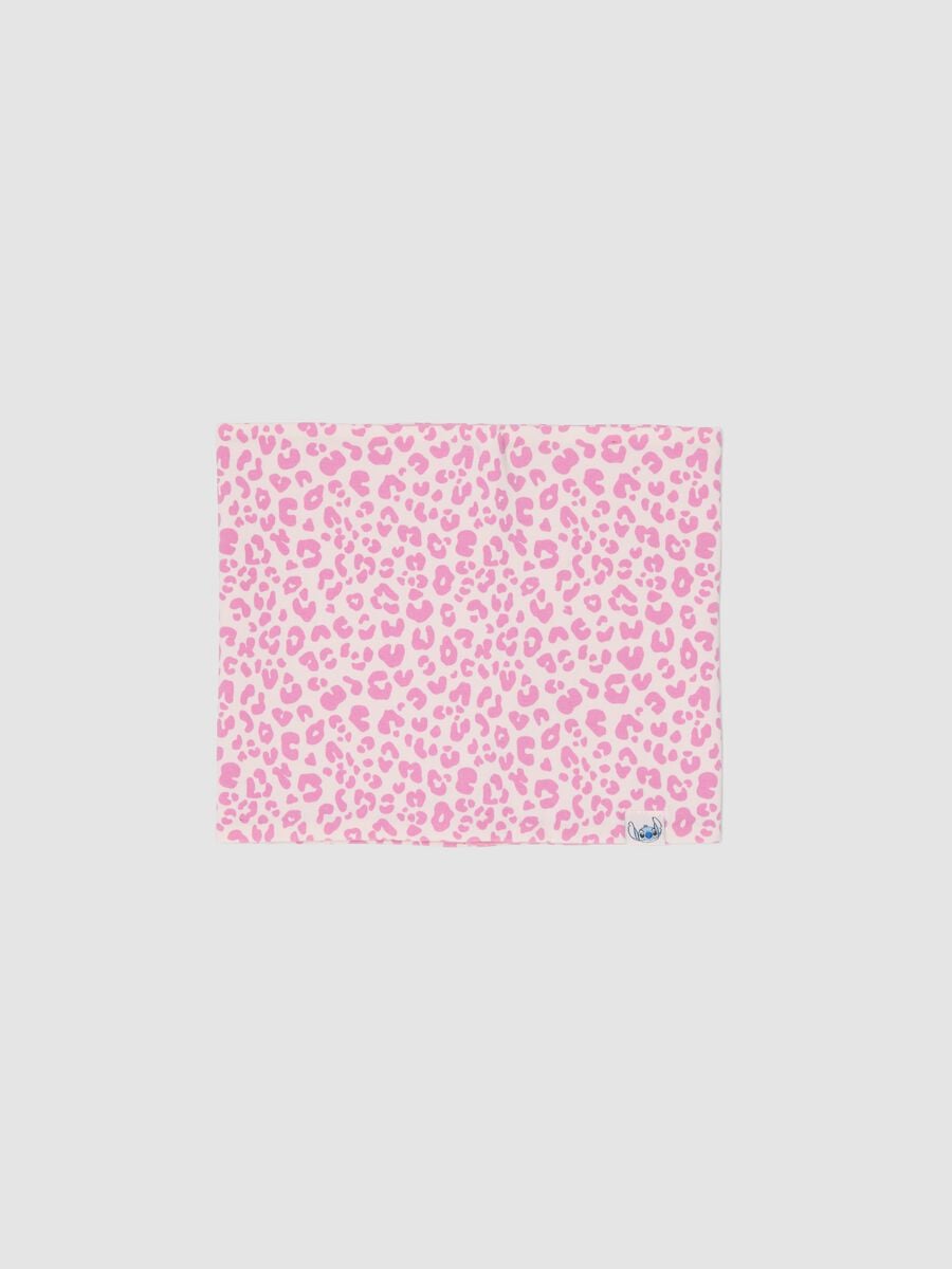 &Eacute;charpe tube rose en coton stretch &agrave; motif Lilo & Stitch pour fille_0
