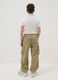 Beige cargo trousers in pure cotton regular fit for boys_2