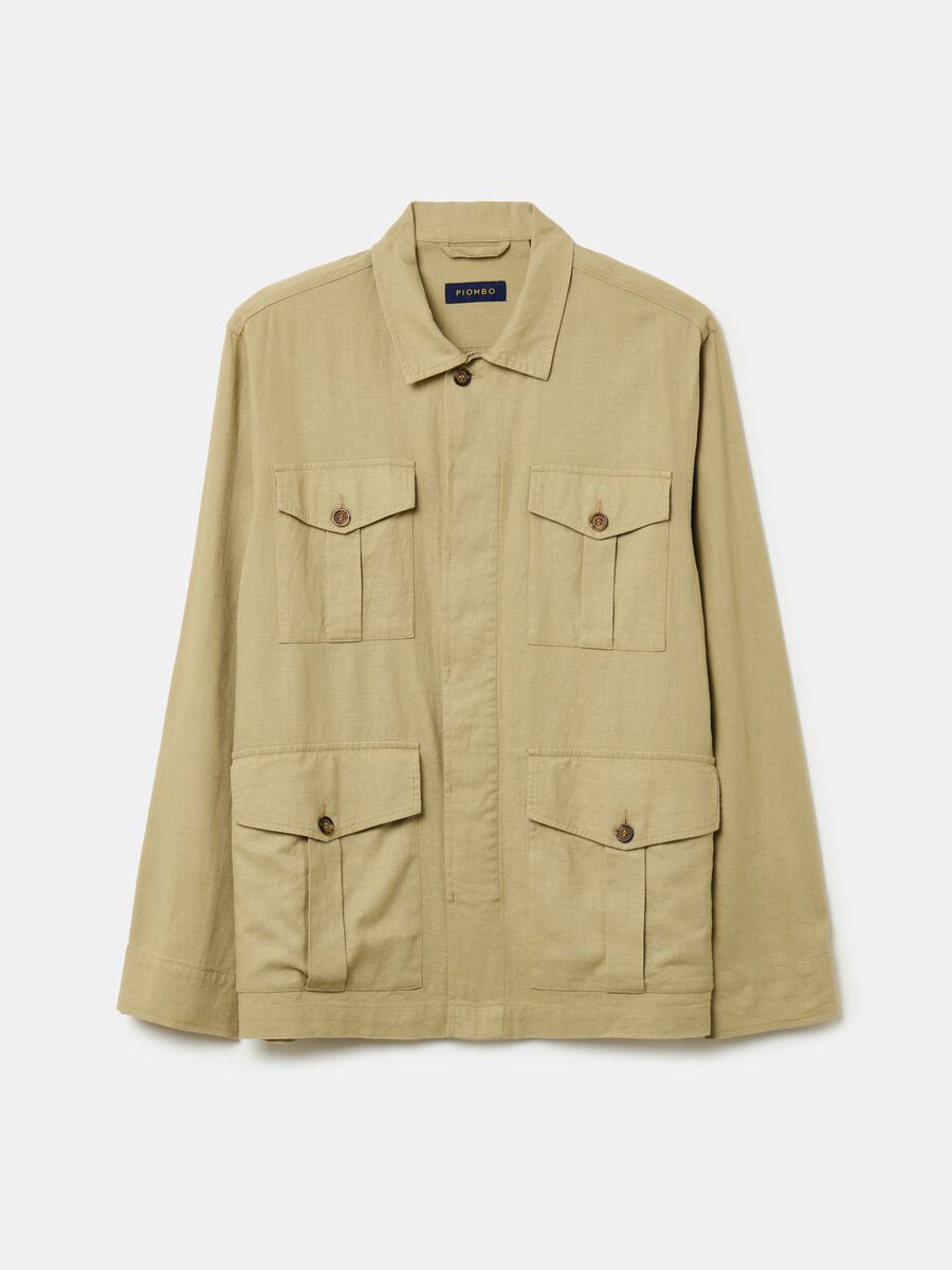 Safari jacket in linen and viscose_3