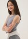 Girls&rsquo; fitted sleeveless dress in grey stretch cotton_2