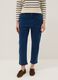 Blue Stretch Cotton Denim Trousers Regular Fit_1