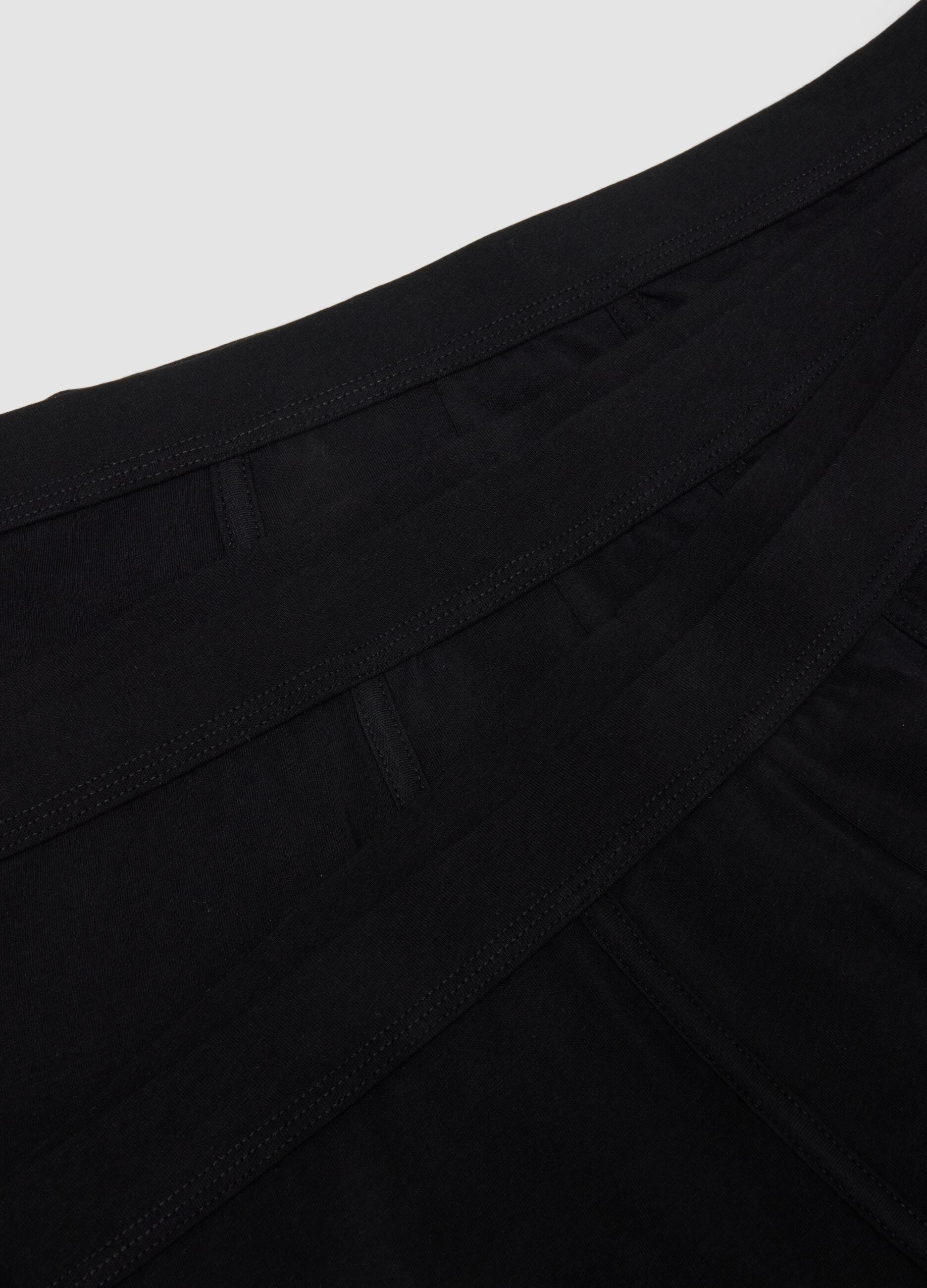 3-pack of black stretch extra-fine cotton boxer briefs