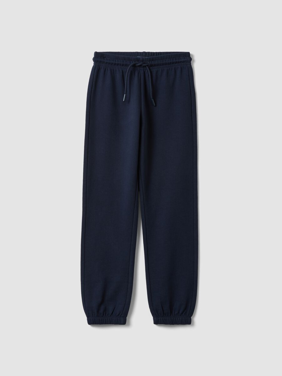 Navy blue &pi;&alpha;&nu;&tau;&epsilon;&lambda;ό&nu;&iota; &phi;ό&rho;&mu;&alpha;&sigmaf; jogger &alpha;&pi;ό 100% &omicron;&rho;&gamma;&alpha;&nu;&iota;&kappa;ό &beta;&alpha;&mu;&beta;ά&kappa;&iota;, regular fit, &gamma;&iota;&alpha; &alpha;&gamma;ό&rho;&iota;_0