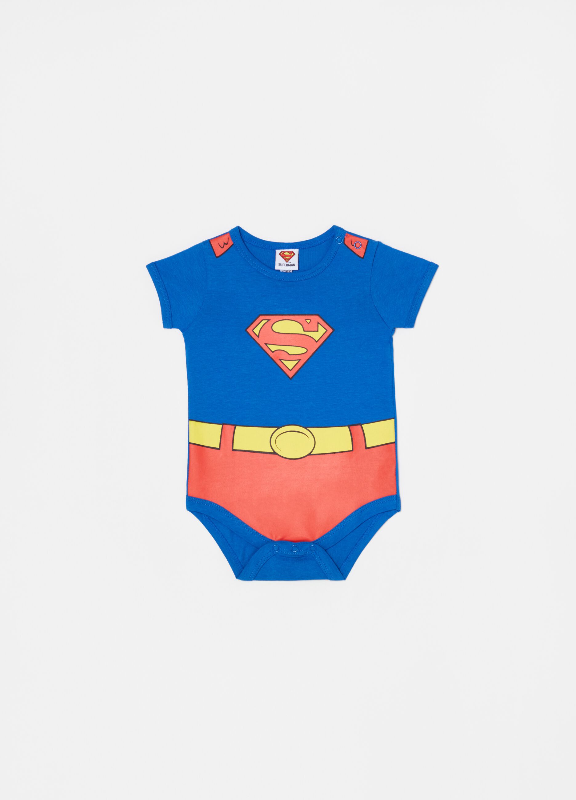 Cotton bodysuit with Superman print