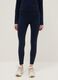 Blaue Slim Fit Stretch-Baumwoll-Leggings_1