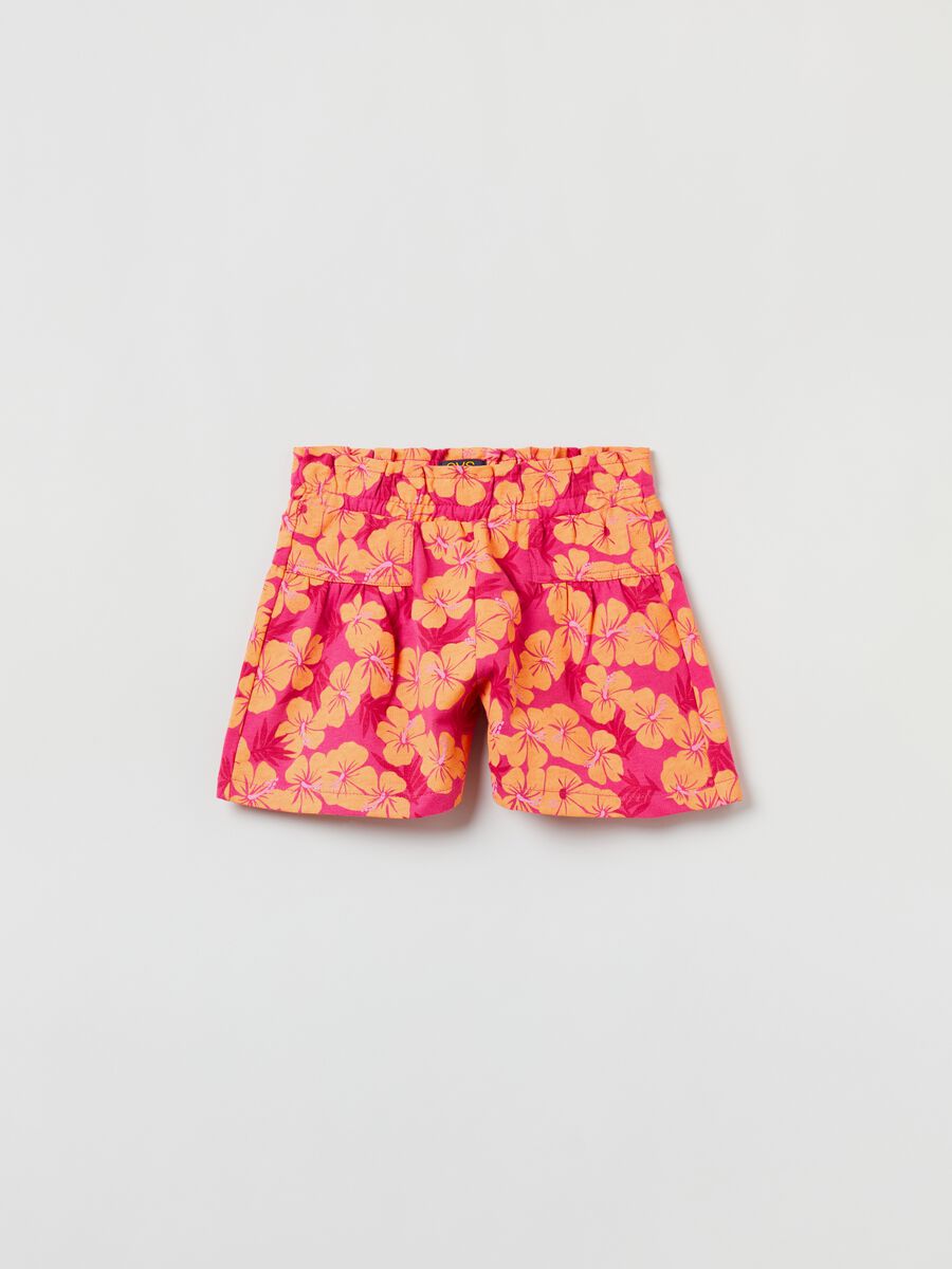 Shorts in cotton with print_0