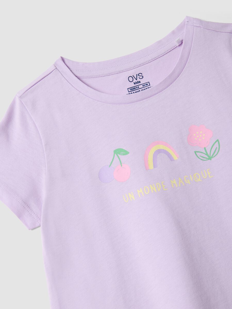 Girls' Violet Pure Cotton Short Pyjamas Regular Fit_2