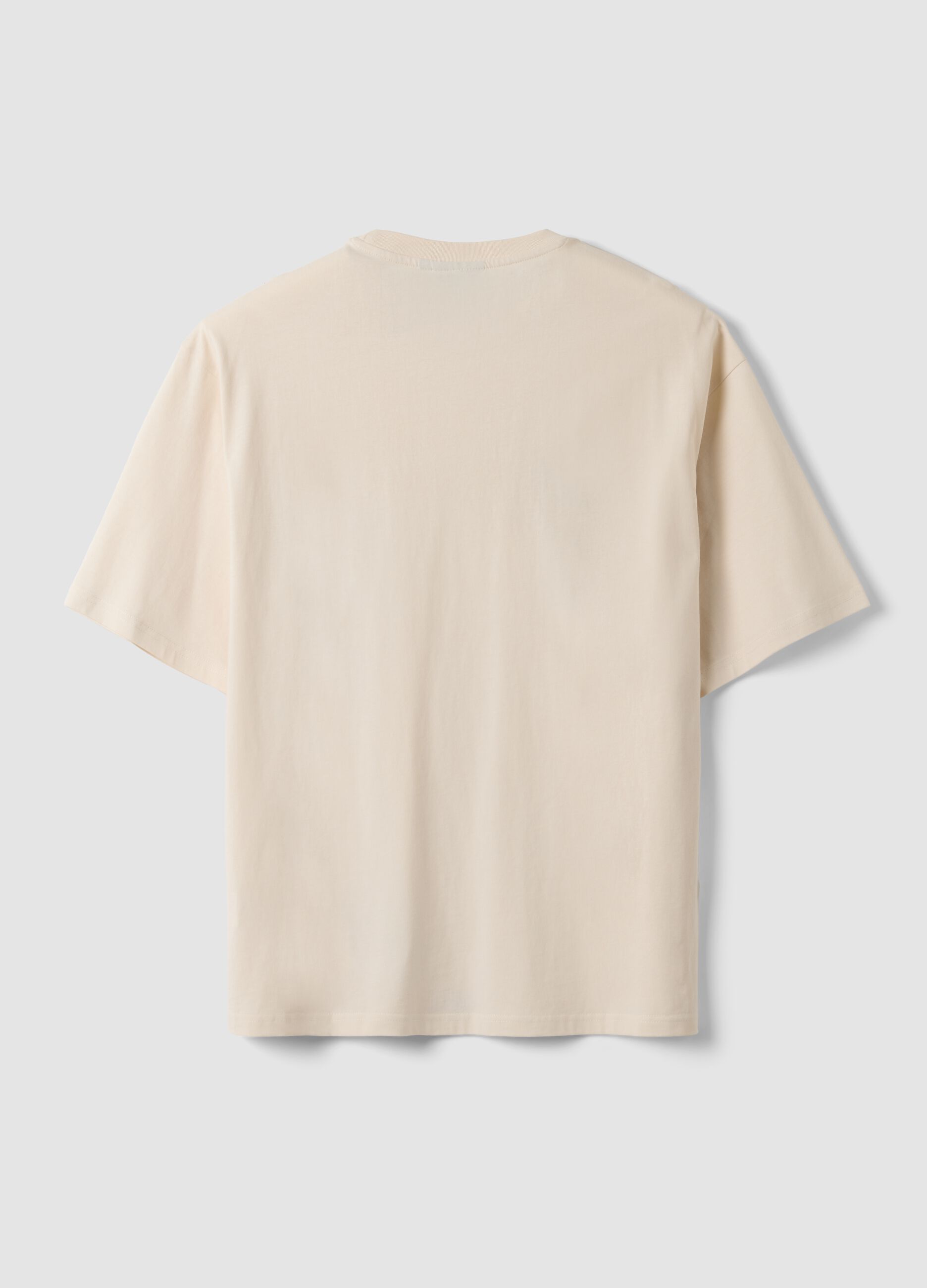 Beige pure cotton Raiders print T-shirt