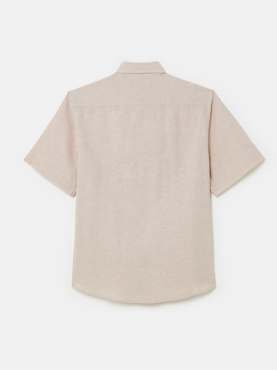 Camisa de manga corta de lino y algodón_4
