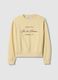 Yellow cotton blend sweatshirt regular fit_4