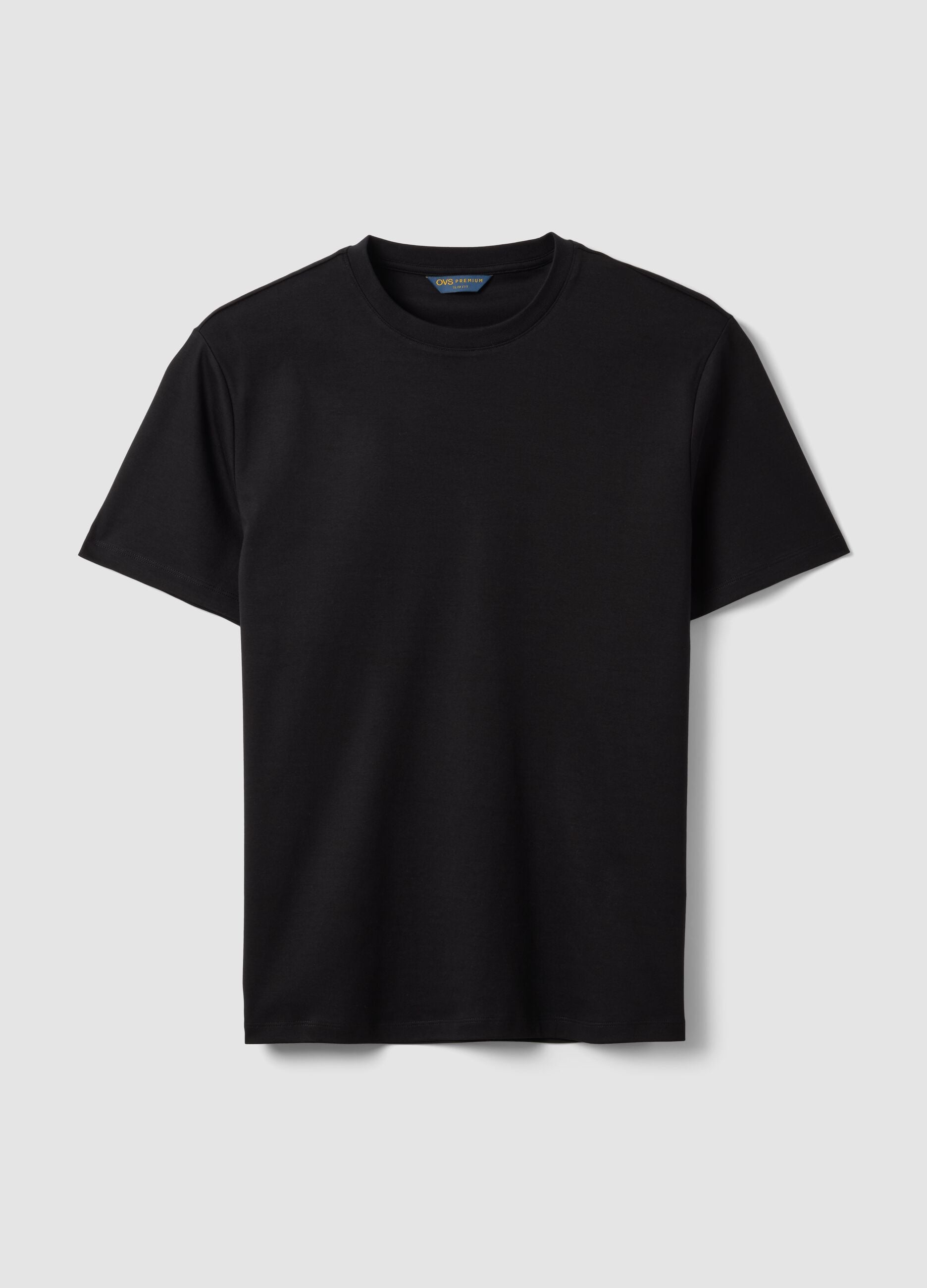 Blue short-sleeve pure cotton T-shirt